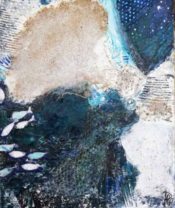 Rivages I, une toile petit format de Corinne Pagès