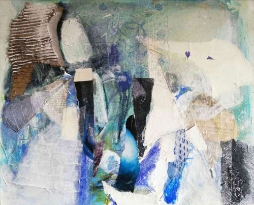 Toile petit format "Menthe à l'eau" signée Corinne Pagès