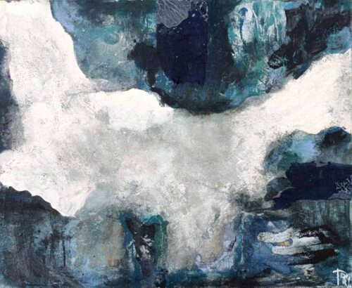 FONTE DES GLACES I est un tableau de la série Ailleurs de Corinne Pagès